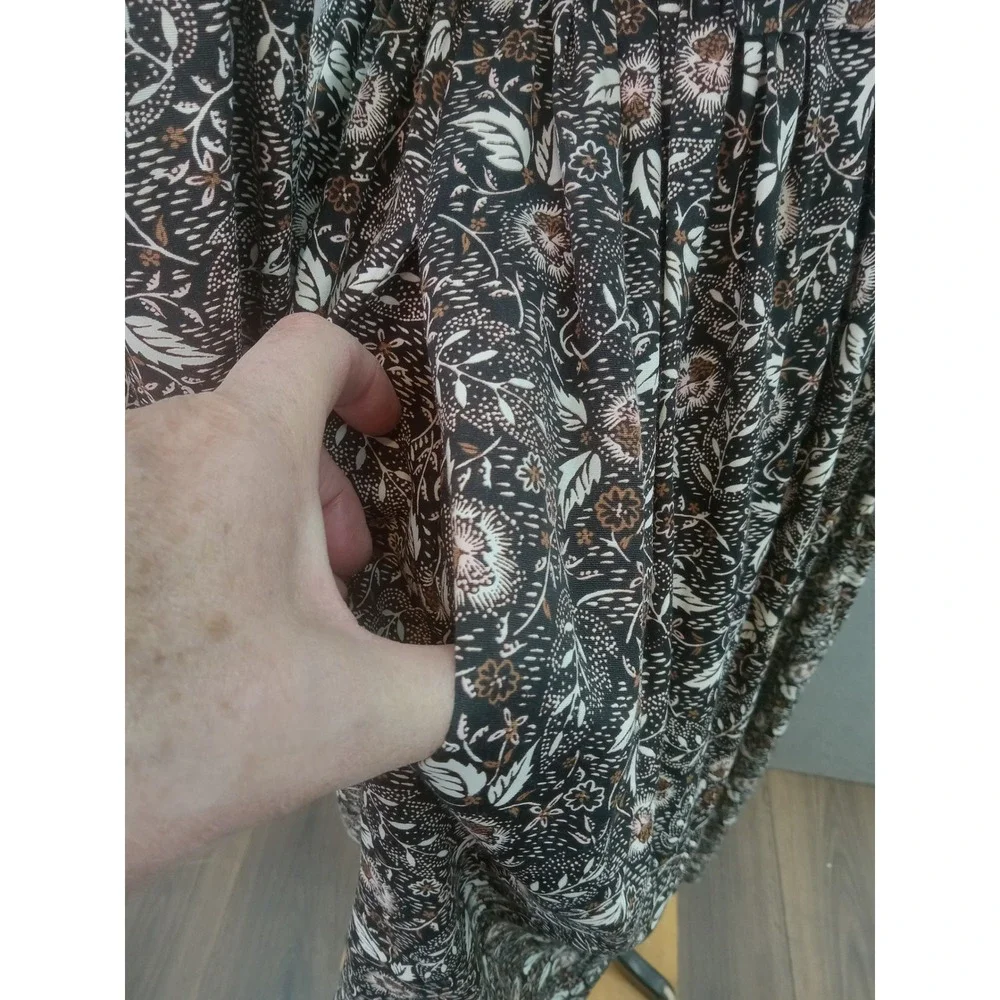 J.Jill Prairie Long Sleeve Maxi Dress Floral Lace Trim Cottagecore Vintage Small